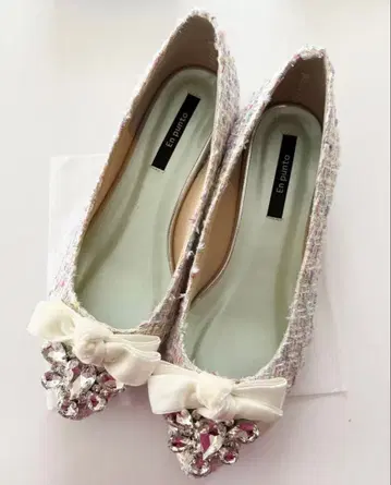 트위드 플랫슈즈