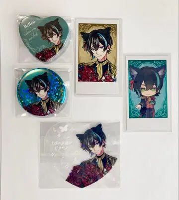 악마 집사와 검은 고양이 아쿠네코 난자타운 복권 캔뱃지 카드 베렌