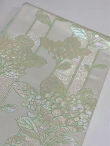 꽃무늬 후쿠로 오비 옅은 그린