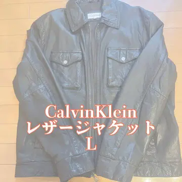 캘빈 클라인 가죽 자켓 L