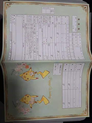 피카츄 혼인 신고 포켓몬