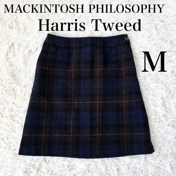 [ 새상품급 ] 매킨토시 철학 해리스 트위드 콜라보 사다리꼴 스커트