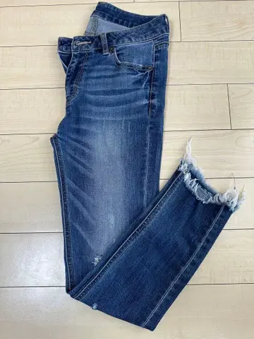 스콧 클럽 데님 데미지 가공 청바지 스키니 데님 팬츠 M