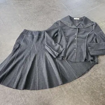 HIROKO KOSHINO 셋업 모 100% 스커트 자켓 40