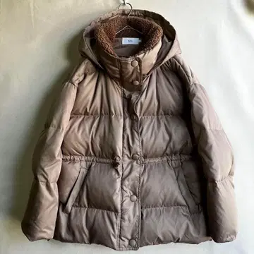 새상품급 아줄바이마우지 여성용 다운 자켓 베이지 L 눕시