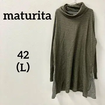 maturita 마추리타 텐셀 혼방 터틀넥 튜닉 42