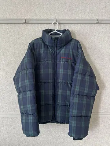 체크 무늬 다운 자켓 M