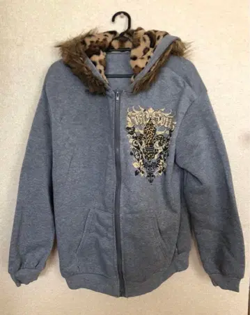 퍼 후드티 그레이 XS ROMWE Y2K