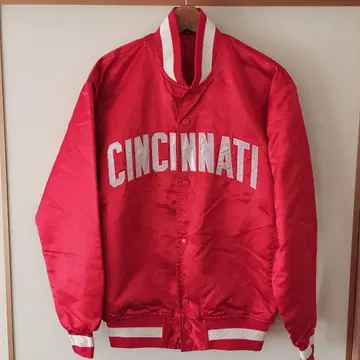 레어 80s 미즈노 MLB 신시내티 레즈 바시티 자켓 XL