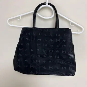 하나에모리 블랙 로고 핸드백