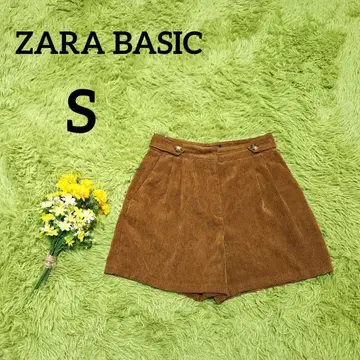 [ 자라 ] 코듀로이 숏팬츠 S 브라운 하이웨스트 Y2K 캐주얼