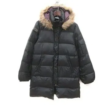 아디다스 adidas 다운 코트 후드 로고 블랙 퍼 로고 퍼