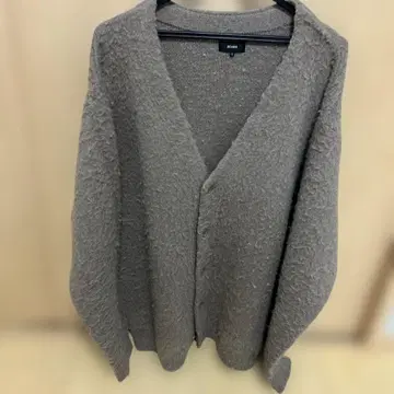 BEAMS 빔즈 샤기 니트 모헤어 혼방 가디건 L