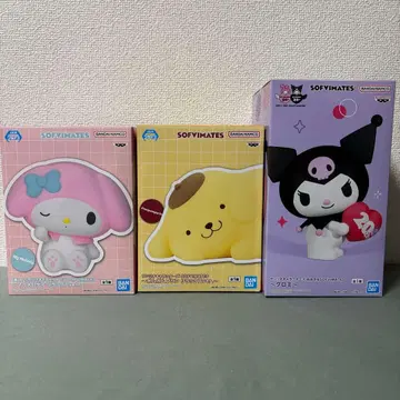 산리오 마이멜로디 & 폼폼푸딩 & 쿠로미 피규어 3종 세트