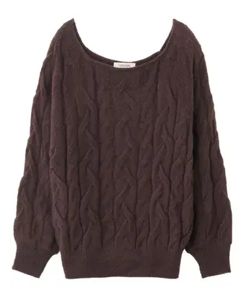 완판 색상 코코딜 택 포함 새상품 시어 케이블 니트 브라운
