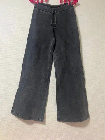 엘 로데오 다크 그레이 와이드 팬츠