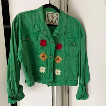 Sudbury 자수 그린 자켓 F 사이즈