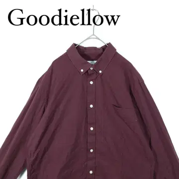 Goodiellow 버건디 버튼 다운 셔츠 L