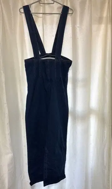 허리 턱 하이웨스트 데님 살로펫 인디고 블루 M 사이즈