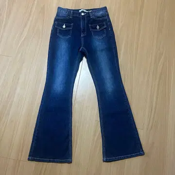 [ 미사용 새상품 ] 프론트 포켓 부츠컷 데님 팬츠 네이비