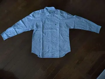 남성용 Crocodile 스트라이프 긴팔 셔츠 LL 면 100%