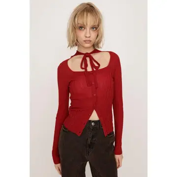 [ SLY ] TIE DESIGN HG 상의 RED