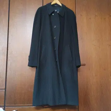 블랙 캐시미어 코트 사이즈 40