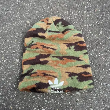 00s 아디다스 니트 모자 비니 카모플라쥬 카모플라주 y2k