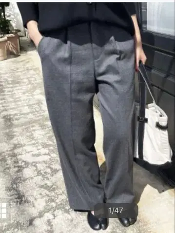 스픽 앤 스팬 2022AW 색소니 스트레치 스트레이트 팬츠 38