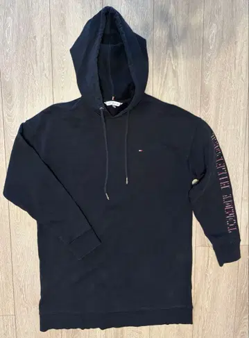 TOMMY HILFIGER 네이비 후드티 롱 기장 사이즈 S