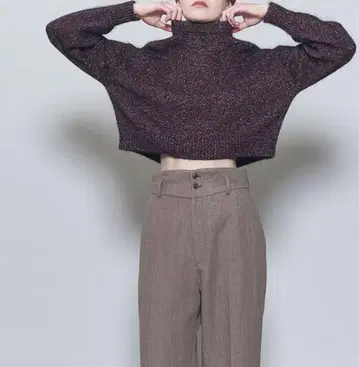 roku 6 로쿠 멀티 컬러 라메 크루넥 니트