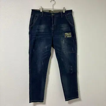 카모플라쥬 포켓 부착 데님