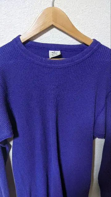 희귀색 80년대 미국산 GITANO 써멀 긴팔 티셔츠 퍼플 보라색