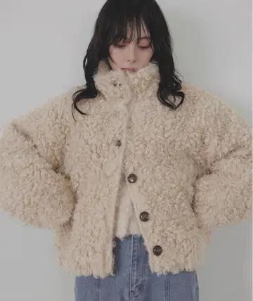 푸들 퍼 미들 자켓 Lian 같은 형태 리안 퍼 블루종