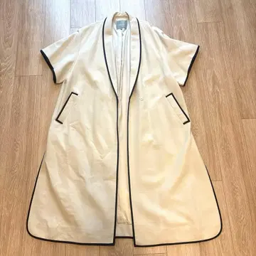 23구 LAB 가운 코트 케이프 바이컬러 베이지 아이보리 38