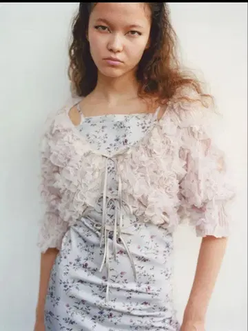 snidel 소재감 가디건 핑크