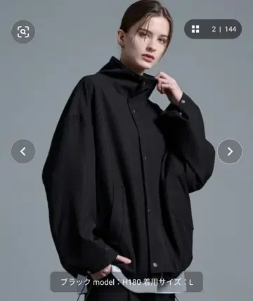 루즈 드레이프 모드 하이넥 스탠드 모즈 블루종