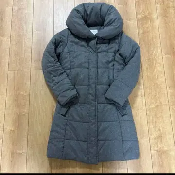 새상품급 그레이 방한 퀼팅 롱 다운 자켓 M