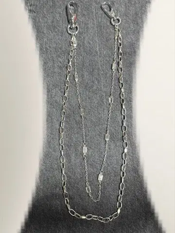 빈티지 실버 지갑 체인