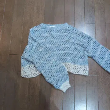 니코앤드 시스루 짜임 라메 니트