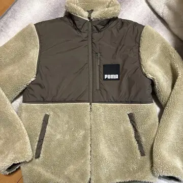 PUMA 플리스 자켓 베이지/카키
