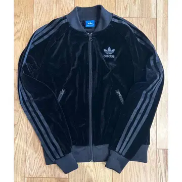 adidas 저리 S 블랙 벨로아 트랙 자켓