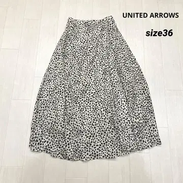 유나이티드 애로우즈 UNITED ARROWS 레오파드 플레어 스커트