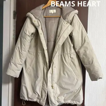 빔즈하트 충전솜 코트 드로스트 미들 코트 라이트 베이지
