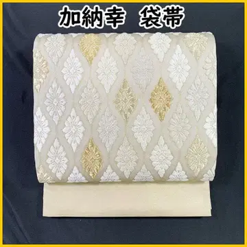 511my65 카노 코  포멀 후쿠로 오비 북 패턴 금실 은실 새상품급