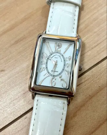 Salvatore Marra Diamond 가죽 손목시계 배터리 없음