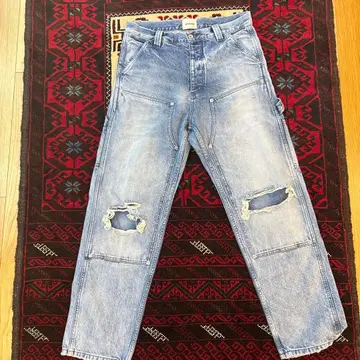 greatLAnd 라이트 블루 데미지 더블니 즉시 완판 레어 L