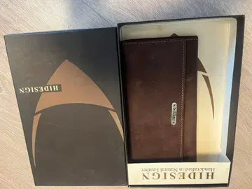 HIDESIGN 브라운 가죽 장지갑