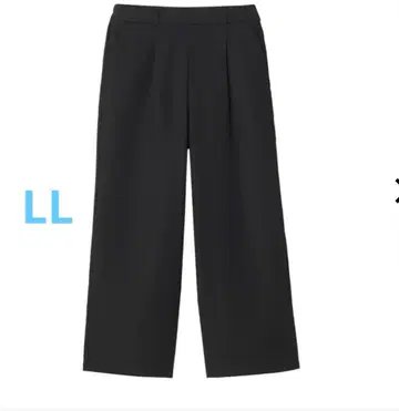 이번 시즌 워크맨 여자 레이웜 와이드 팬츠 LL 사이즈 블랙 완판