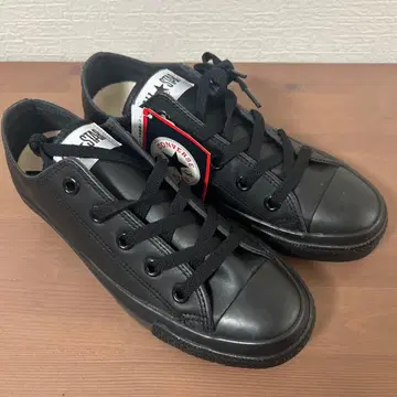 CONVERSE 올스타 가죽 올 블랙 23cm